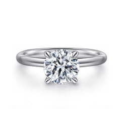 Lark - 14K White Gold Round Solitaire Engagement Ring