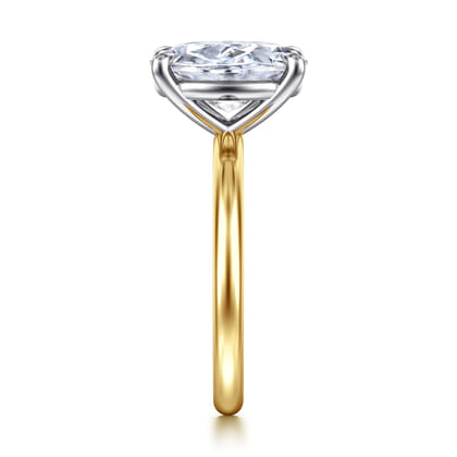 Lark - 14K White Yellow Gold Oval Solitaire Engagement Ring