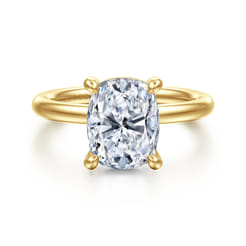 Lark - 14K Yellow Gold Elongated Cushion Solitaire Engagement Ring