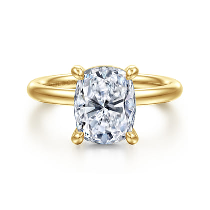 Lark - 14K Yellow Gold Elongated Cushion Solitaire Engagement Ring