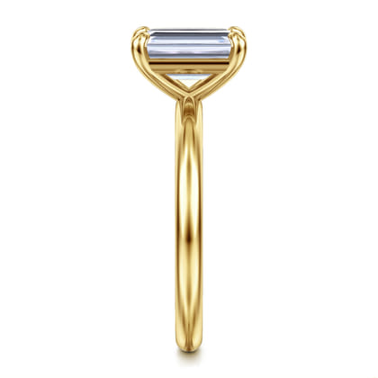 Lark - 14K Yellow Gold Emerald Cut Diamond Engagement Ring