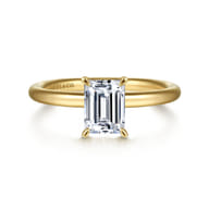 Lark - 14K Yellow Gold Emerald Cut Solitaire Engagement Ring