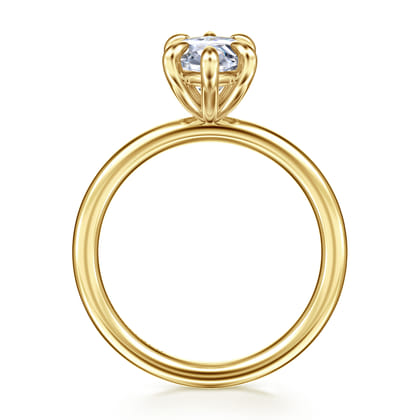 Lark - 14K Yellow Gold Marquise Shape Solitaire Engagement Ring