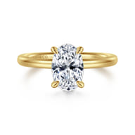 Lark - 14K Yellow Gold Oval Solitaire Engagement Ring
