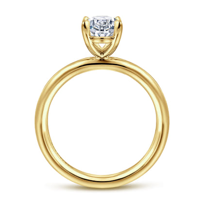 Lark - 14K Yellow Gold Oval Solitaire Engagement Ring