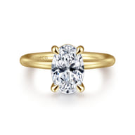 Lark - 14K Yellow Gold Oval Solitaire Engagement Ring