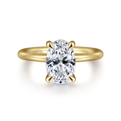 Lark - 14K Yellow Gold Oval Solitaire Engagement Ring