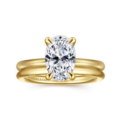Lark - 14K Yellow Gold Oval Solitaire Engagement Ring