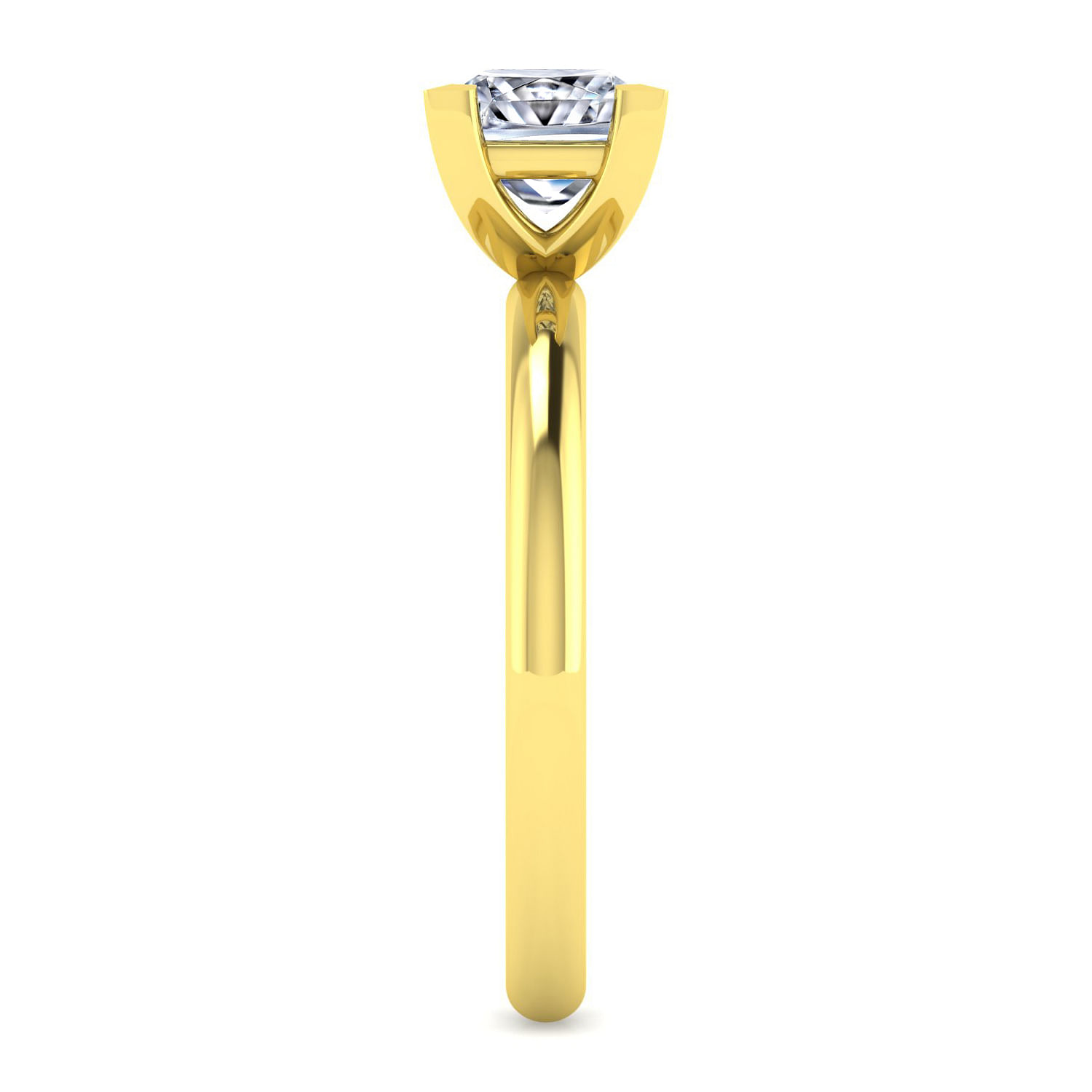 Lark - 14K Yellow Gold Princess Cut Solitaire Engagement Ring