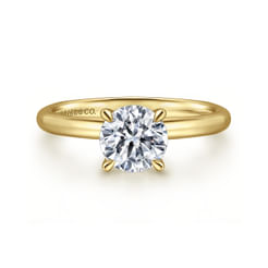 Lark - 14K Yellow Gold Round Solitaire Engagement Ring