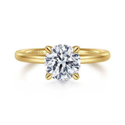 Lark - 14K Yellow Gold Round Solitaire Engagement Ring