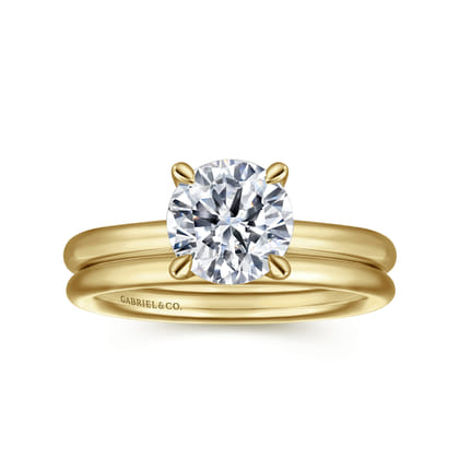 Lark - 14K Yellow Gold Round Solitaire Engagement Ring