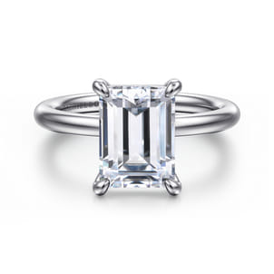 Lark - Platinum Emerald Cut Solitaire Engagement Ring