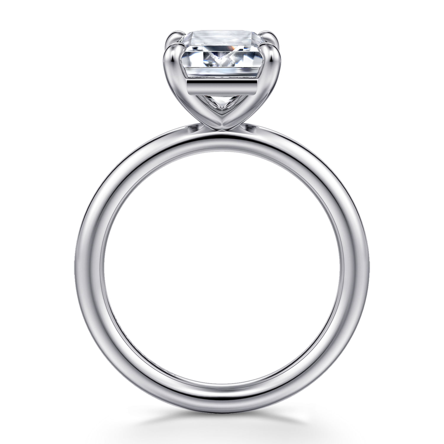 Lark - Platinum Emerald Cut Solitaire Engagement Ring