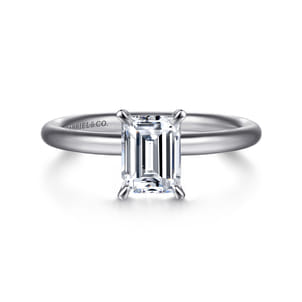 Lark - Platinum Emerald Cut Solitaire Engagement Ring
