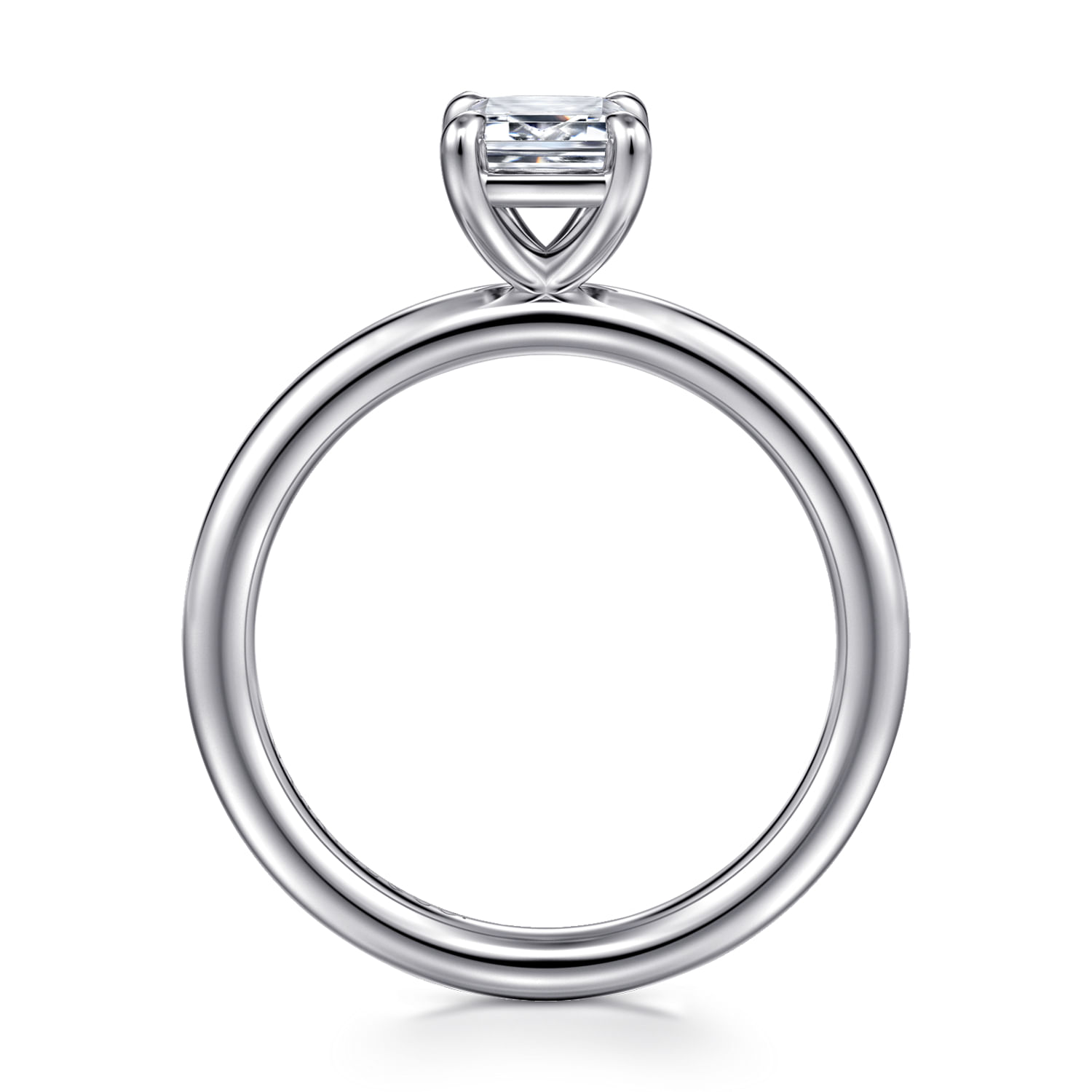 Lark - Platinum Emerald Cut Solitaire Engagement Ring