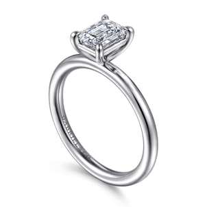 Lark - Platinum Emerald Cut Solitaire Engagement Ring