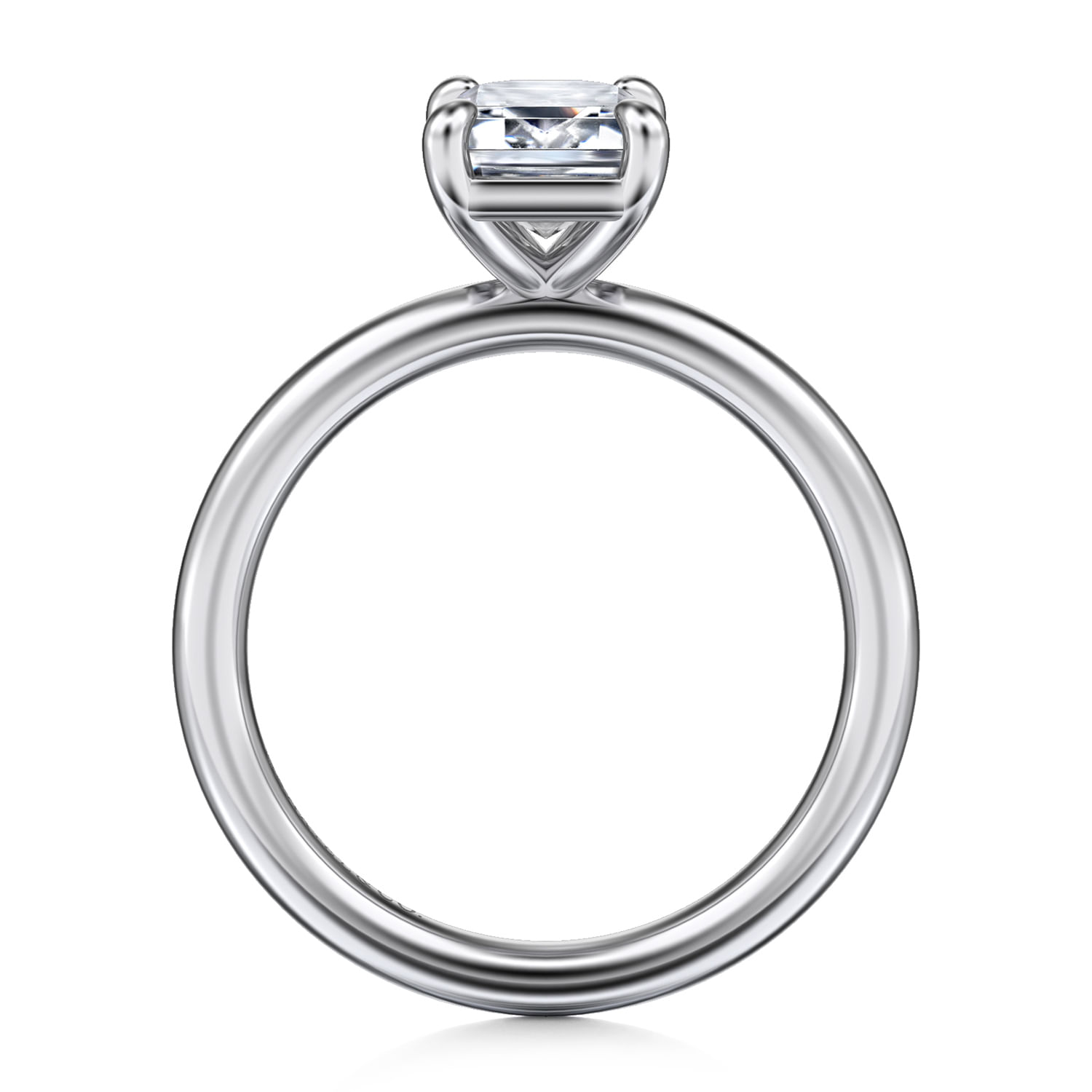 Lark - Platinum Emerald Cut Solitaire Engagement Ring