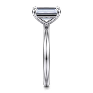 Lark - Platinum Emerald Cut Solitaire Engagement Ring