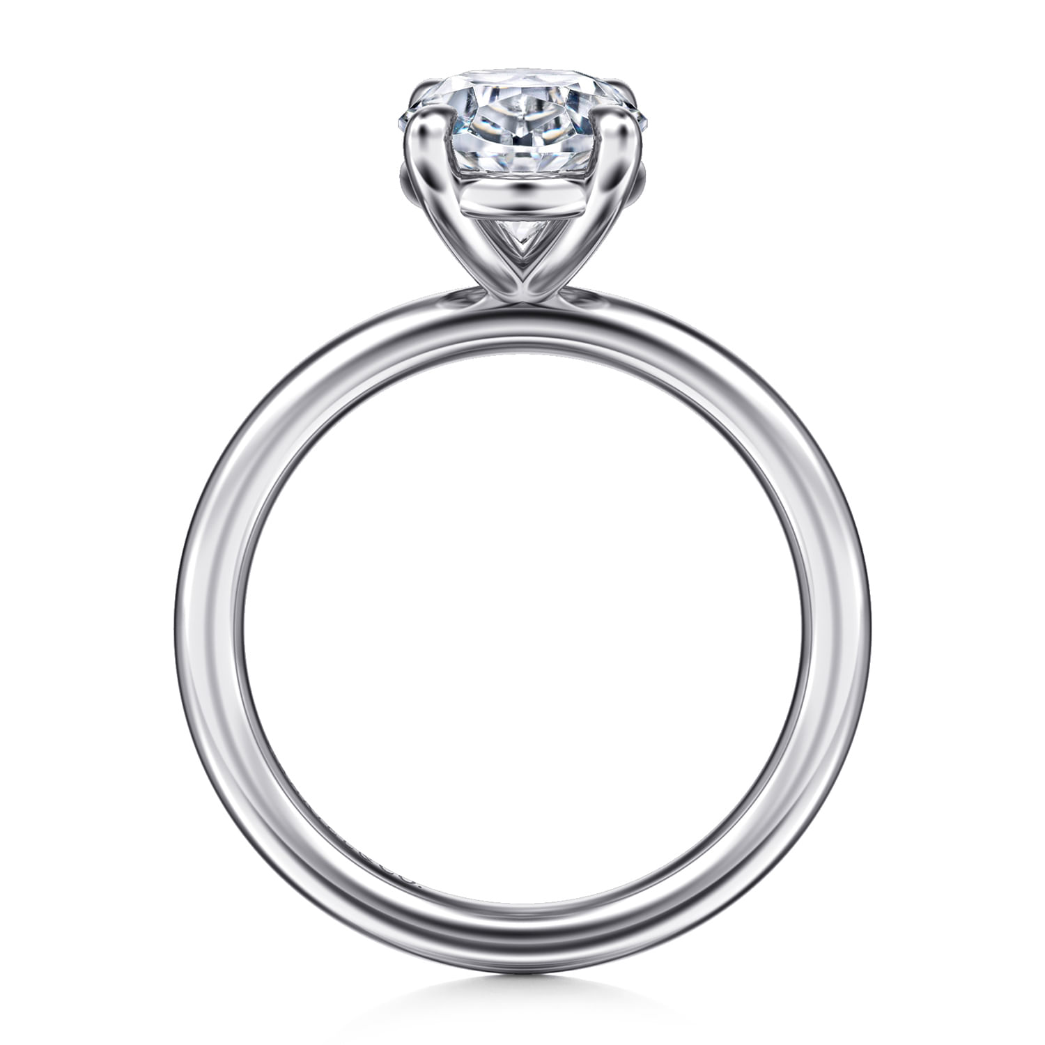 Lark - Platinum Oval Solitaire Engagement Ring