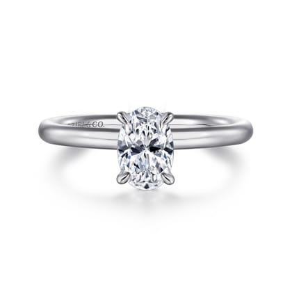 Lark - Platinum Oval Solitaire Engagement Ring