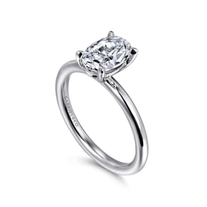 Lark - Platinum Oval Solitaire Engagement Ring