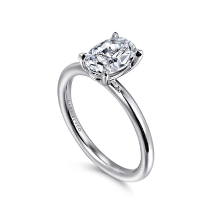 Lark - Platinum Oval Solitaire Engagement Ring