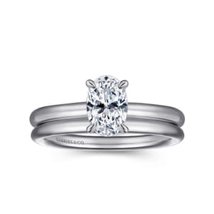 Lark - Platinum Oval Solitaire Engagement Ring
