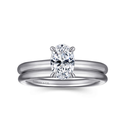 Lark - Platinum Oval Solitaire Engagement Ring