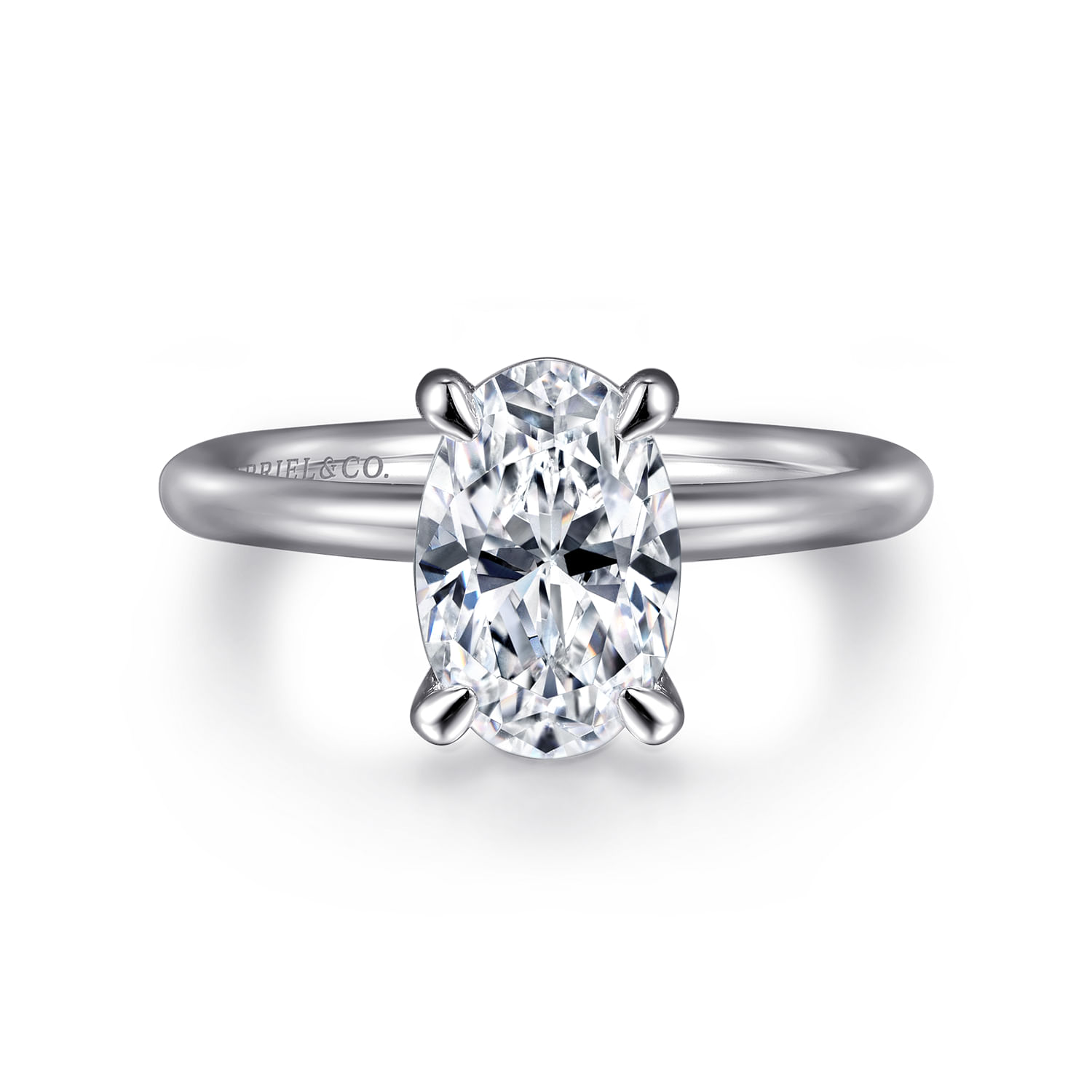 Lark - Platinum Oval Solitaire Engagement Ring