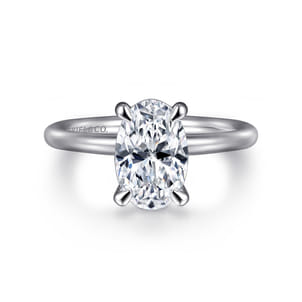 Lark - Platinum Oval Solitaire Engagement Ring