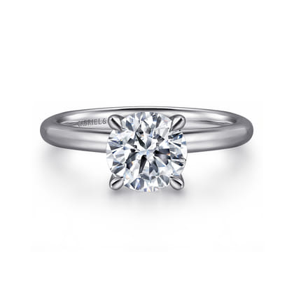 Lark - Platinum Round Solitaire Diamond Engagement Ring