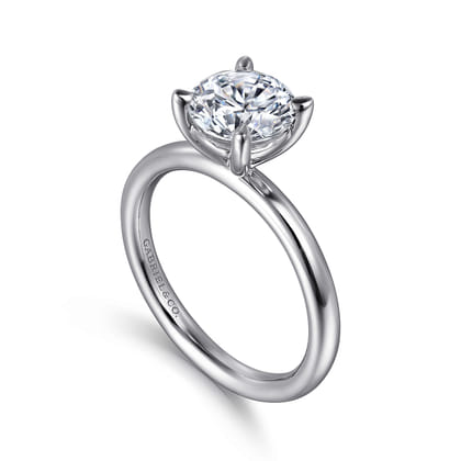 Lark - Platinum Round Solitaire Diamond Engagement Ring