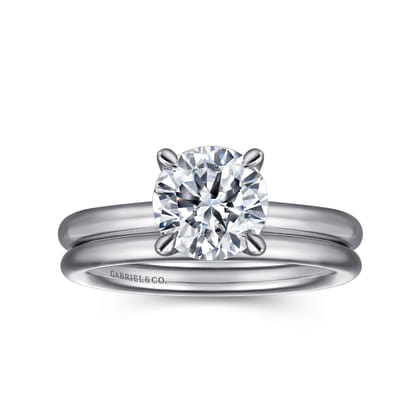 Lark - Platinum Round Solitaire Diamond Engagement Ring