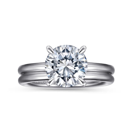 Lark - Platinum Round Solitaire Diamond Engagement Ring