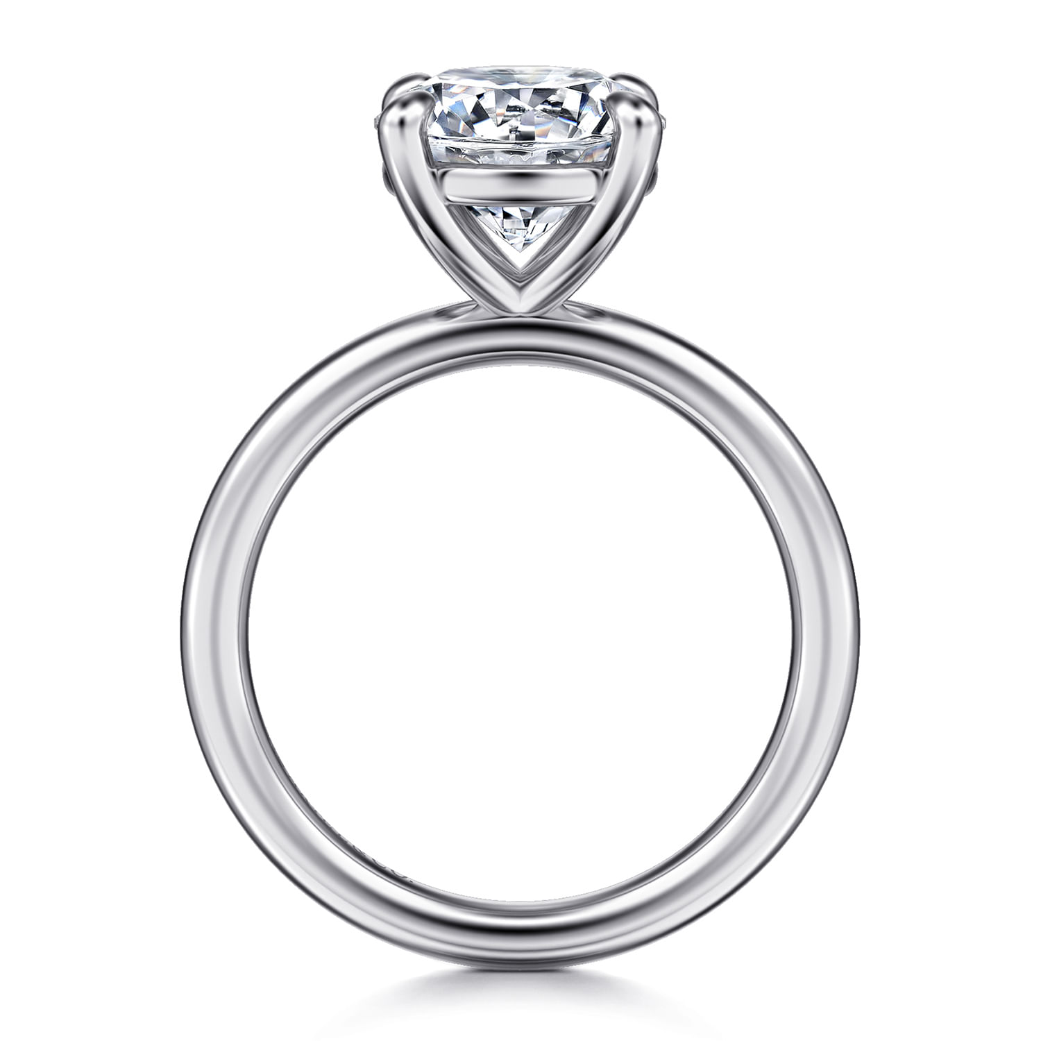 Lark - Platinum Round Solitaire Engagement Ring