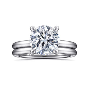 Lark - Platinum Round Solitaire Engagement Ring