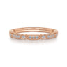 Straight Wedding Ring in 14k Rose Gold with Round Natural Diamond at Gabriel & Co.