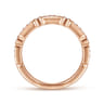 Straight Wedding Ring in 14k Rose Gold with Round Natural Diamond at Gabriel & Co.