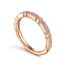 Straight Wedding Ring in 14k Rose Gold with Round Natural Diamond at Gabriel & Co.