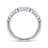 Straight Wedding Ring in 14k White Gold with Round Natural Diamond at Gabriel & Co.