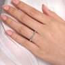 Straight Wedding Ring in 14k White Gold with Round Natural Diamond at Gabriel & Co.
