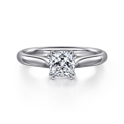 Lauren - 14K White Gold Cushion Cut Diamond Engagement Ring