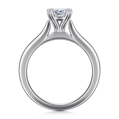 Lauren - 14K White Gold Cushion Cut Diamond Engagement Ring - Shot 2