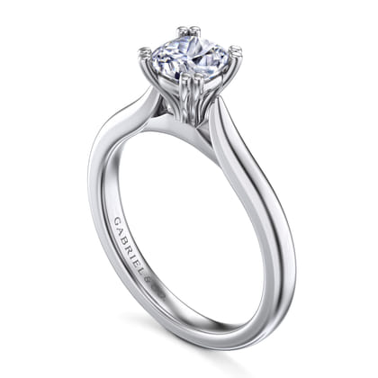 Lauren - 14K White Gold Cushion Cut Diamond Engagement Ring