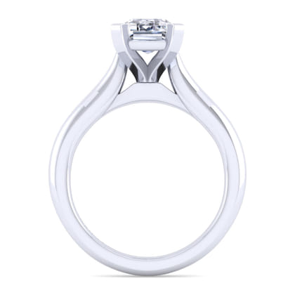 Lauren - 14K White Gold Emerald Cut Diamond Engagement Ring