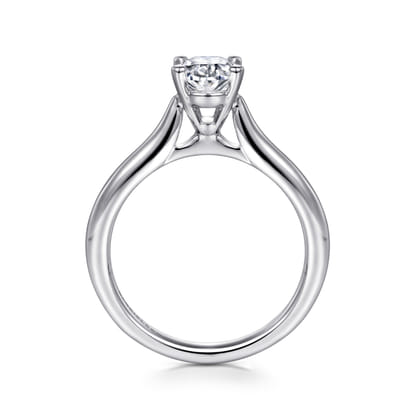 Lauren - 14K White Gold Oval Diamond Engagement Ring