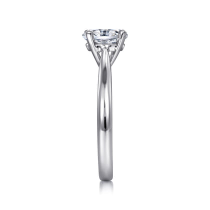 Lauren - 14K White Gold Oval Diamond Engagement Ring