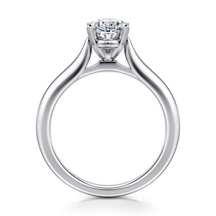Lauren - 14K White Gold Oval Diamond Engagement Ring