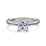 Lauren - 14K White Gold Princess Cut Diamond Engagement Ring